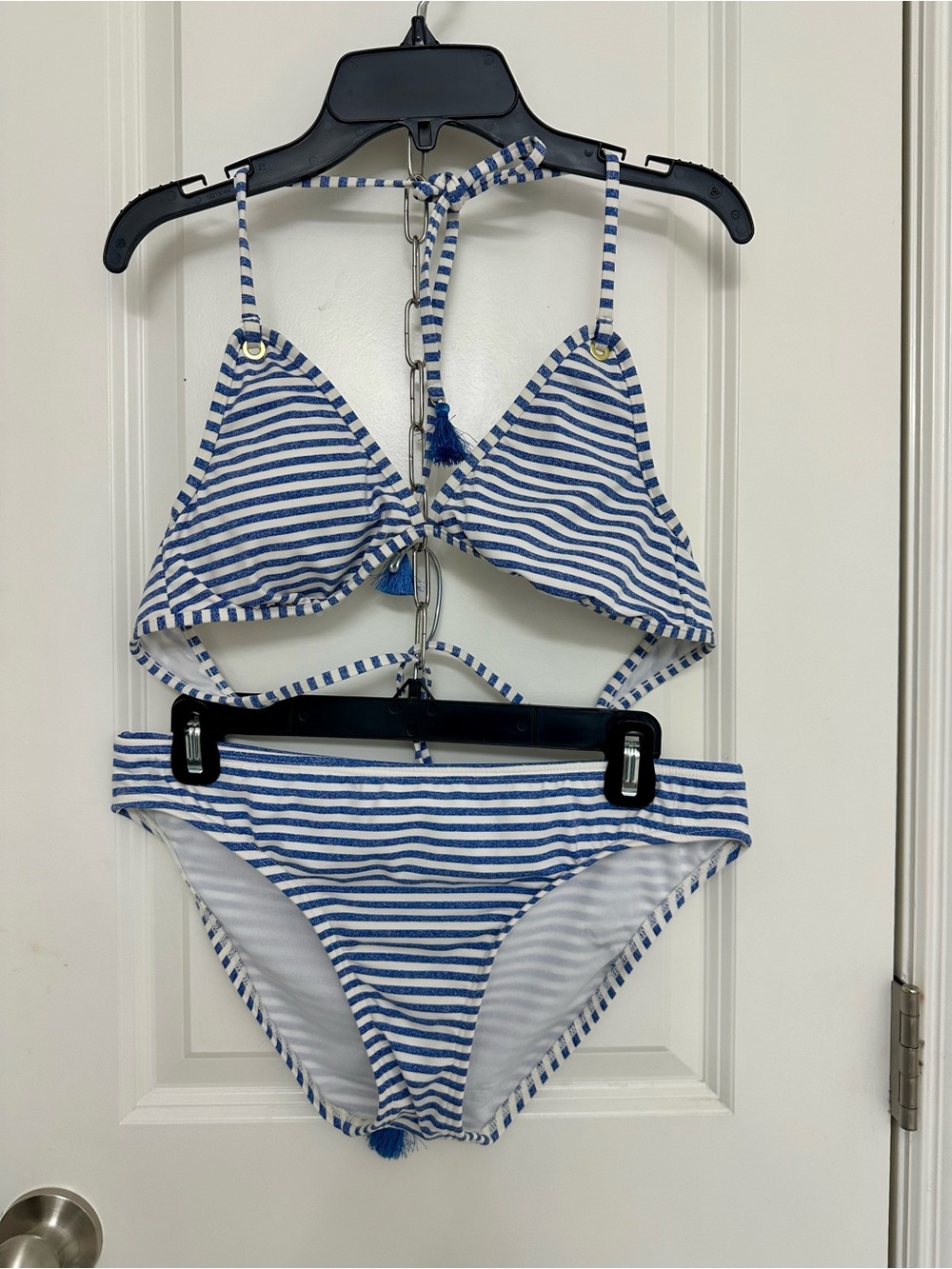 Cremiux Blue & White Striped Two-Piece Bikini